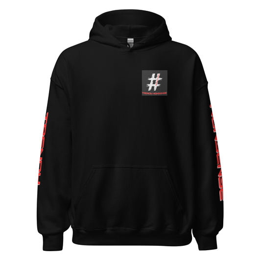 Black Unisex ‘Wear Your Thoughts’ hoodie — soft mid-weight fleece with minimalist design encouraging open expression and self-accountability.
