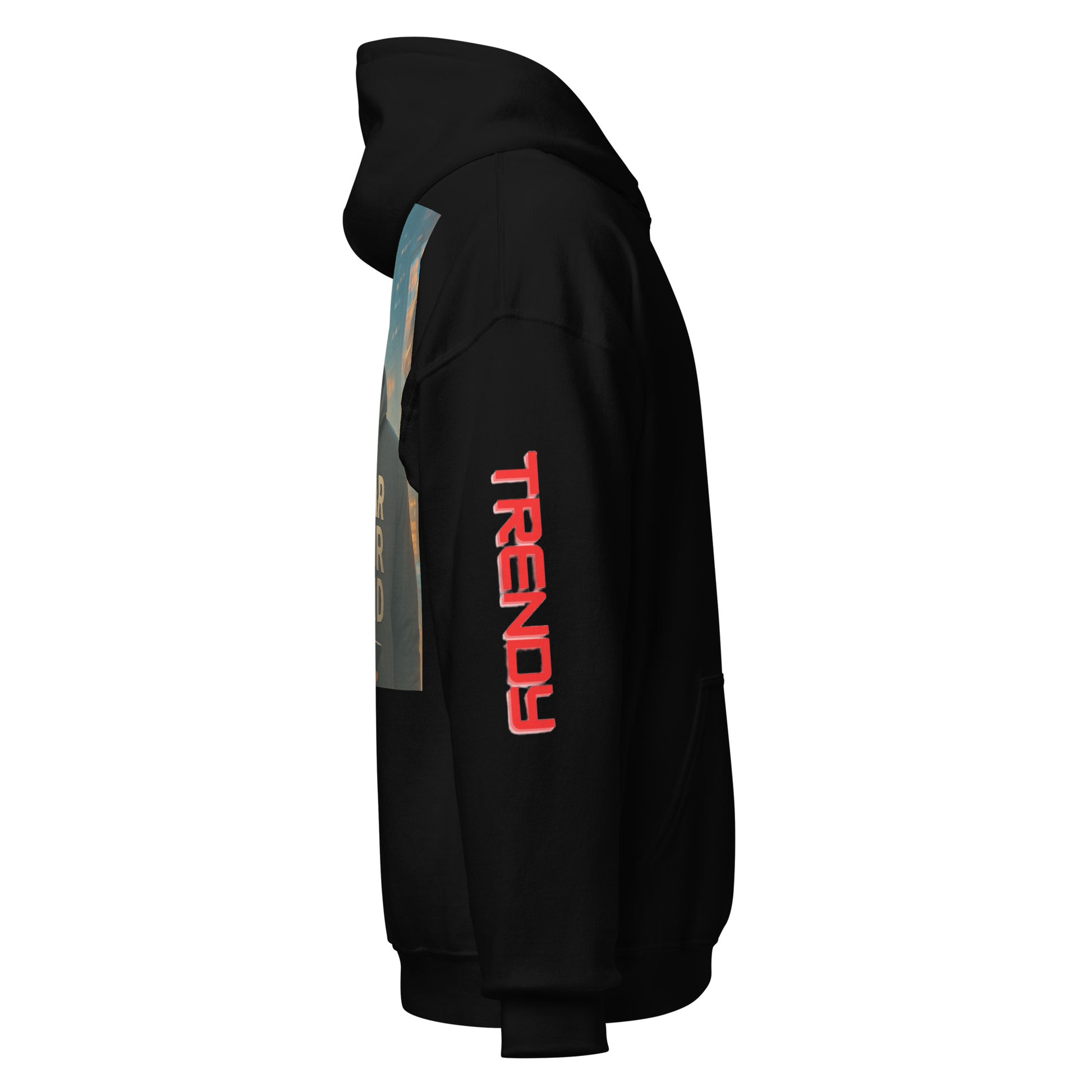 Black Unisex ‘Wear Your Thoughts’ hoodie — soft mid-weight fleece with minimalist design encouraging open expression and self-accountability.